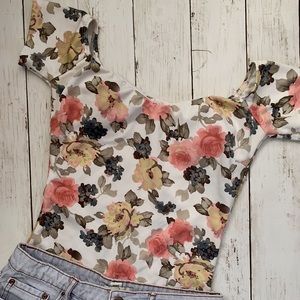 Off shoulder Floral top